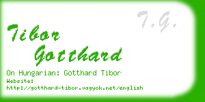 tibor gotthard business card